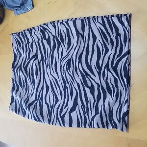 Pink zebra pencil skirt